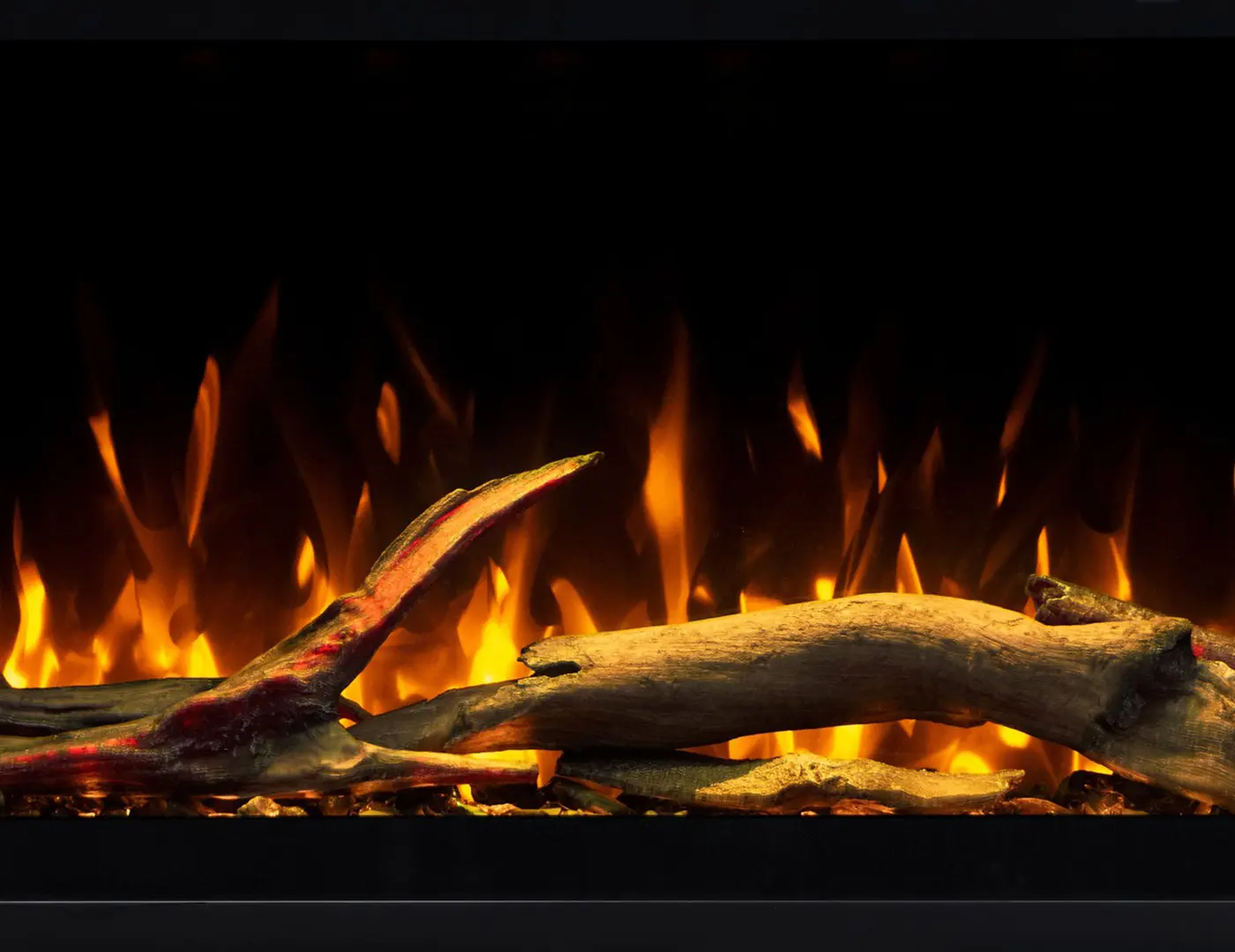 3-dimensionel electric LED fireplace technology