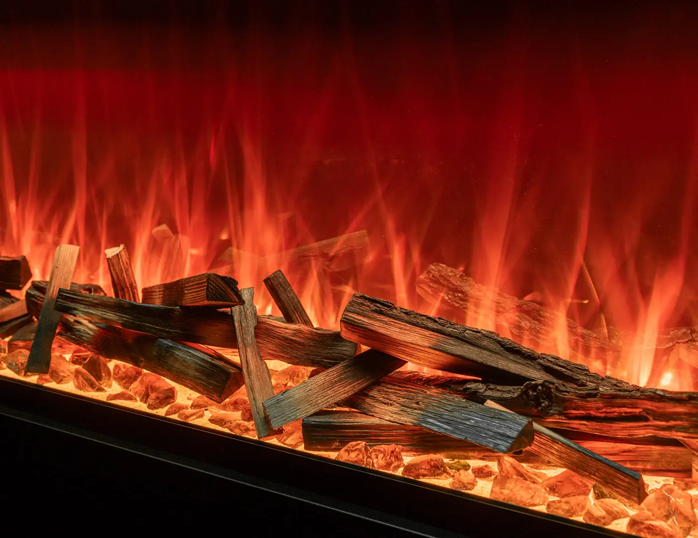 Classic LED flame technology for electric firelace