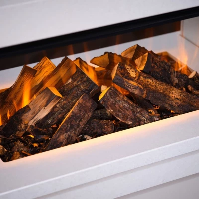 British Fires Deluxe Real Logs – Handmålade dekorationsträbitar för elektriska kaminer