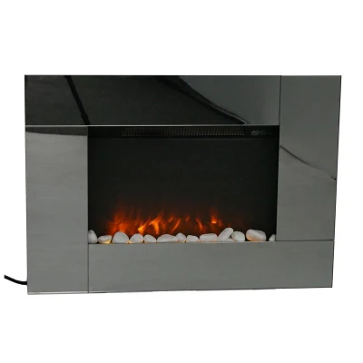 väggmonterad elektrisk kamin med spegelram väggmonterad elektrisk kamin med spegelram