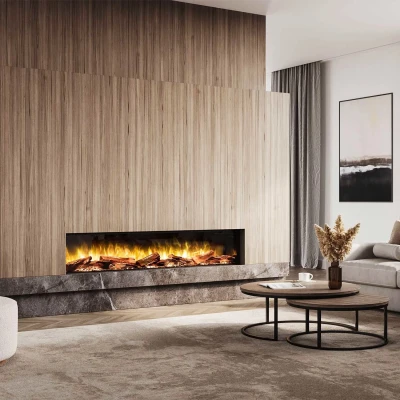 Flamerite Fires E-FX 1800 - 70" Elektrisk öppen spis för inbyggnad