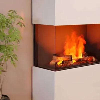 Glow Fire Glaspanel för vattenångskamin