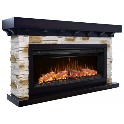 Artiflame Ludwig AF42 Electric Fireplace - Mahogany Brown Antique