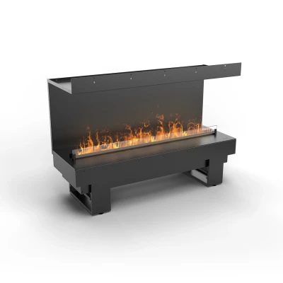 Planika Fires Cool Flame 1000 Three-sided hybridkamin för inbyggnad