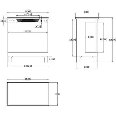 Aflamo Tower 3D 56 cm Elkamin