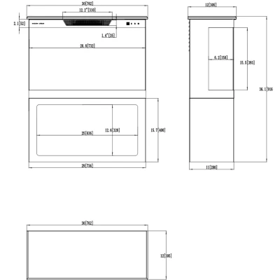 Aflamo Tower + Ställ 76 cm Elektrisk Kamin