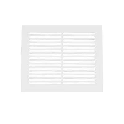 rektangulärt Ventilationsgaller i vitt Ventilationsgaller Vit - 25x20,5 cm med en ventilationsarea på 210 cm²