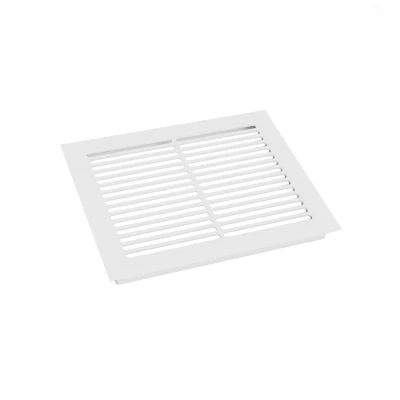 rektangulärt Ventilationsgaller i vitt Ventilationsgaller Vit - 25x20,5 cm med en ventilationsarea på 210 cm²