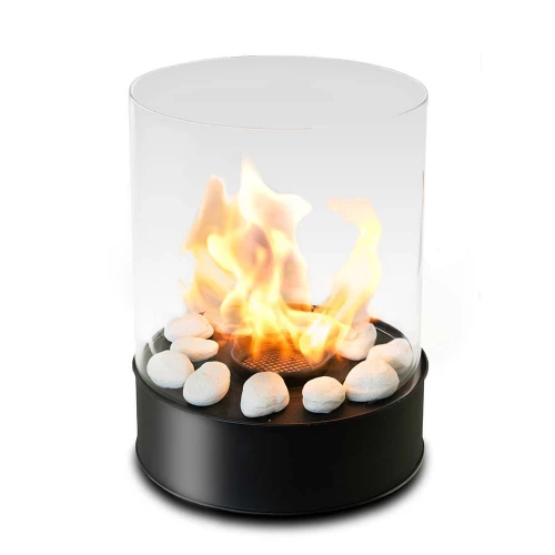 Rund bordskamin med glas Chantico Glassfire Planika