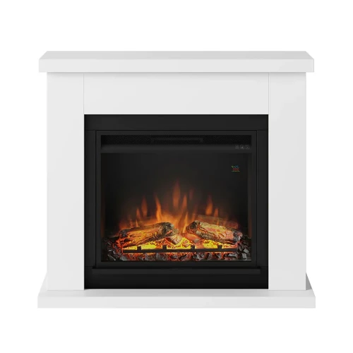 Frode vit elektrisk eldstad med skandinavisk design och 1,5 kW värmeeffekt