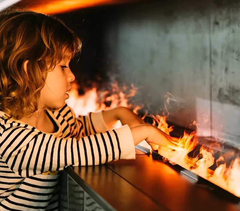 Opti-myst water vapour fireplace